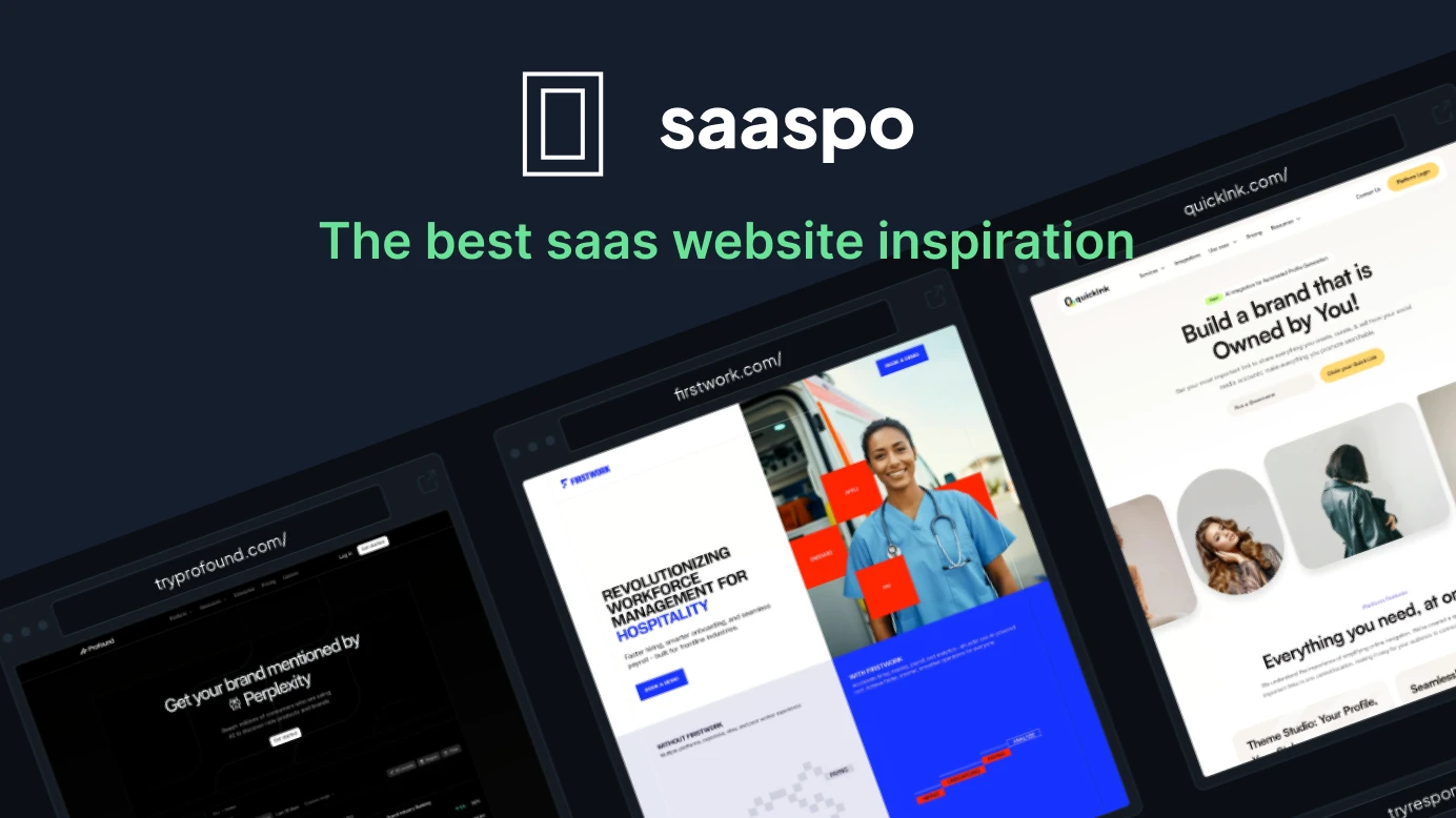 screenshot of Saaspo - Website Inspiration