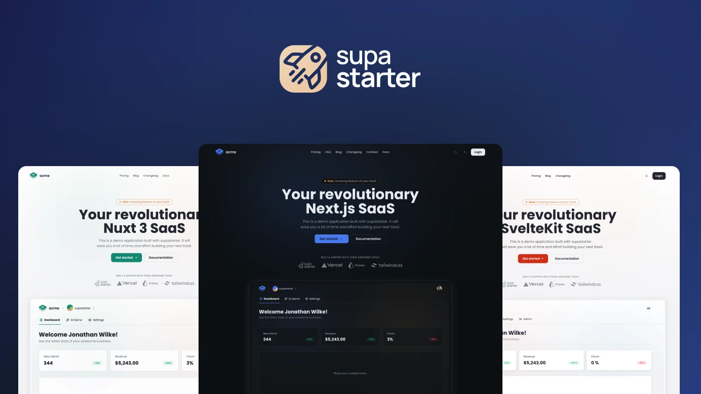 screenshot of Supastarter - Nextjs Boilerplates
